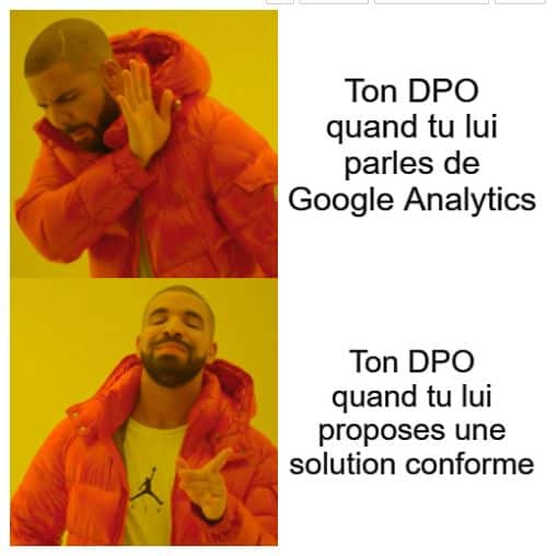 Le DPO et Google Analytics - meme